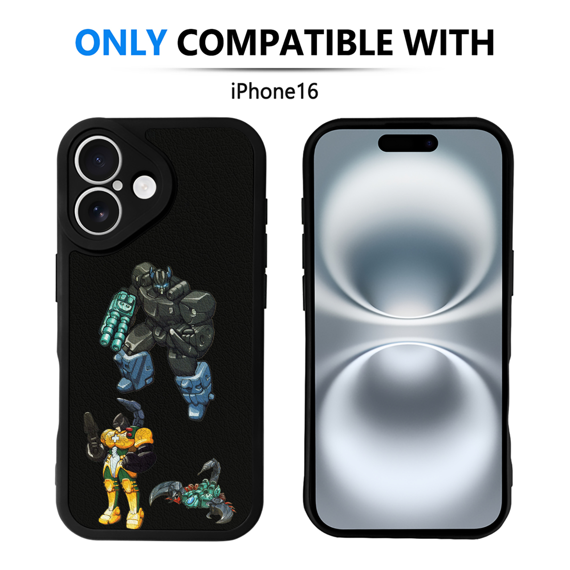 （画像用）  【iPhone 16シリーズ対応】シリコンスマホケース（レザー調） 材質：シリコン